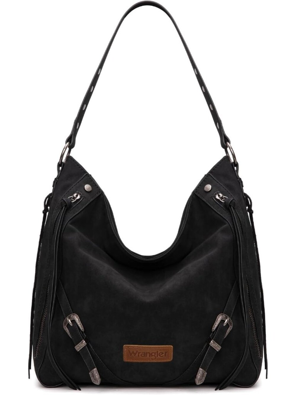 Wrangler Large Hobo Purses and Handbags for Women with Buckle and Fringe Zipper